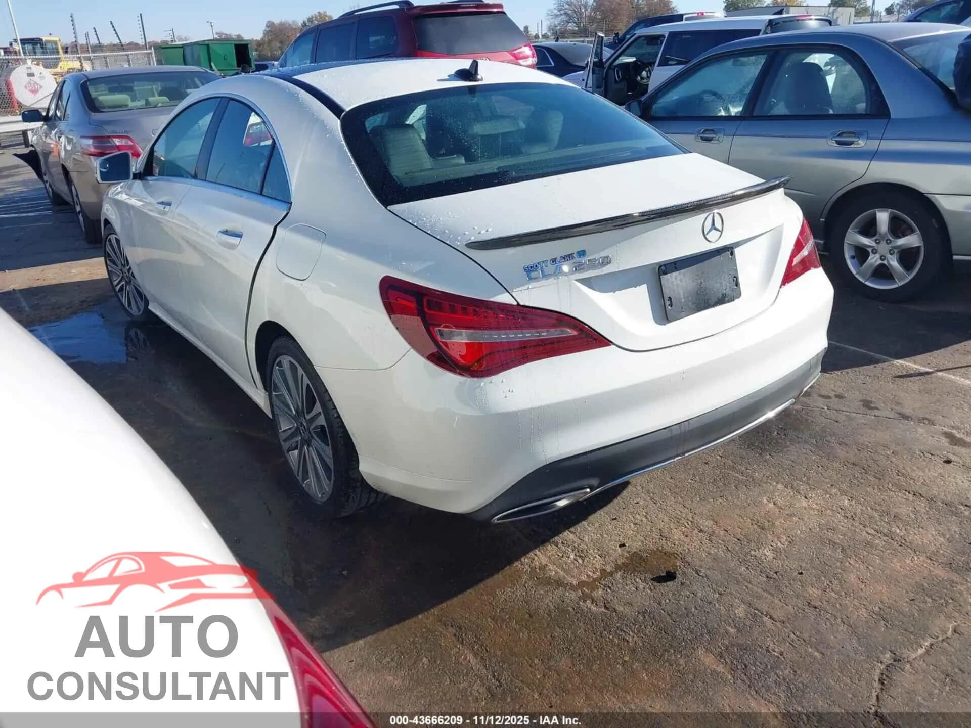 2018 MERCEDES-BENZ CLA 250 Damaged VIN WDDSJ4EB6JN518440 – side profile 2018 MERCEDES-BENZ CLA 250 Damaged VIN WDDSJ4EB6JN518440 – side profile