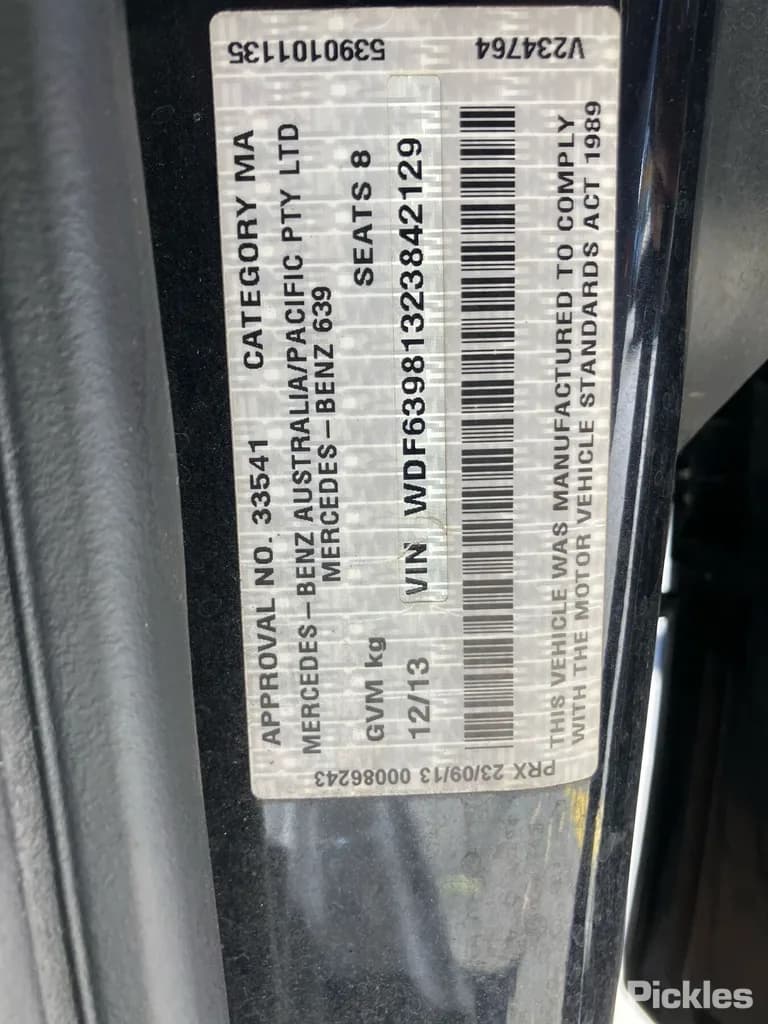 2013 Mercedes-Benz Viano Used VIN WDF63981323842129 – odometer reading 2013 Mercedes-Benz Viano Used VIN WDF63981323842129 – odometer reading