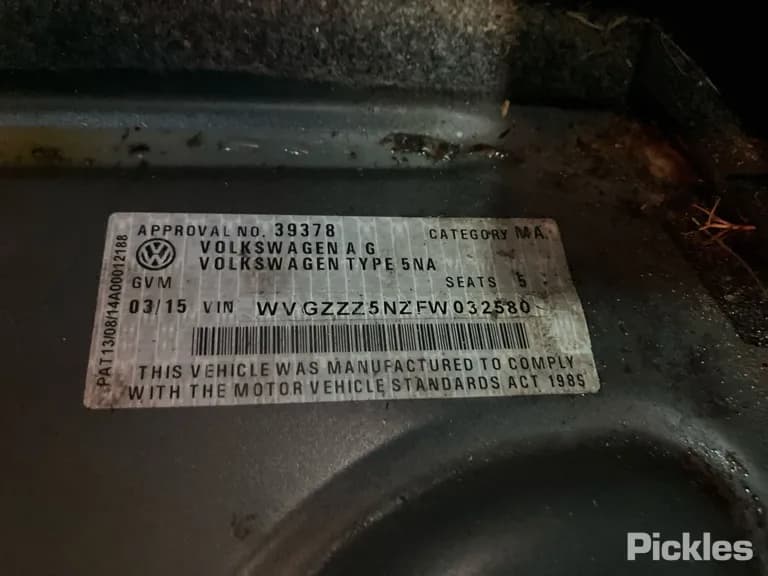 2015 Volkswagen Tiguan Used VIN WVGZZZ5NZFW032580 – odometer reading 2015 Volkswagen Tiguan Used VIN WVGZZZ5NZFW032580 – odometer reading