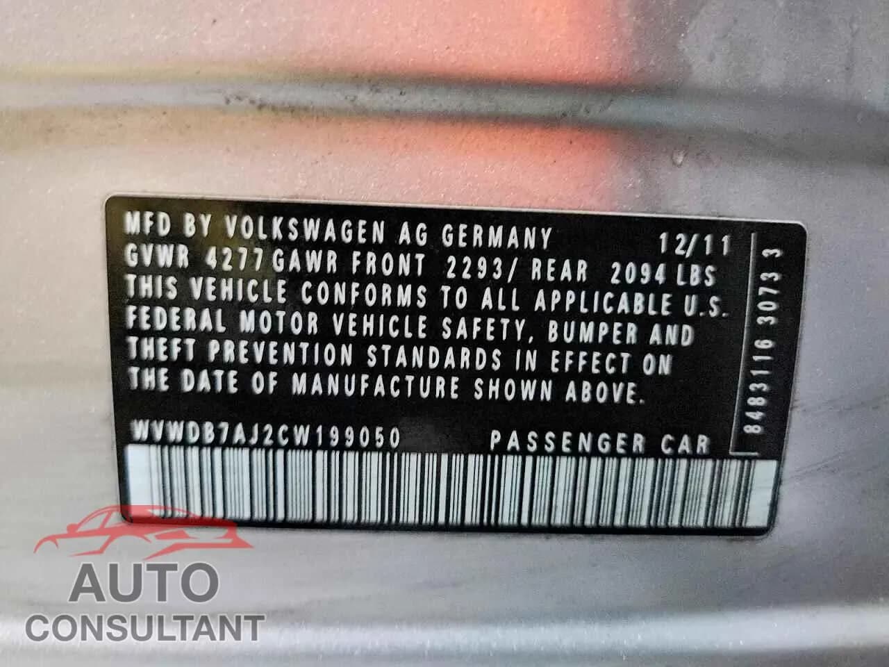 2012 VOLKSWAGEN GOLF Damaged VIN WVWDB7AJ2CW199050 – photo 12 2012 VOLKSWAGEN GOLF Damaged VIN WVWDB7AJ2CW199050 – photo 12