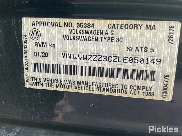 2020 Volkswagen Passat Used VIN WVWZZZ3CZLE050149 – dashboard 2020 Volkswagen Passat Used VIN WVWZZZ3CZLE050149 – dashboard
