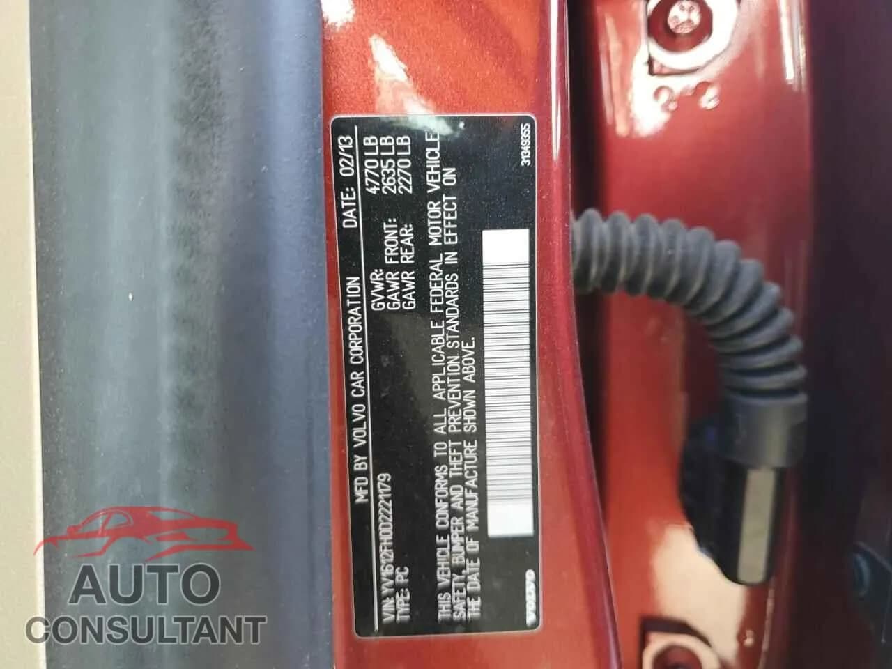 2013 VOLVO S60 Damaged VIN YV1612FH0D2221179 – photo 12 2013 VOLVO S60 Damaged VIN YV1612FH0D2221179 – photo 12