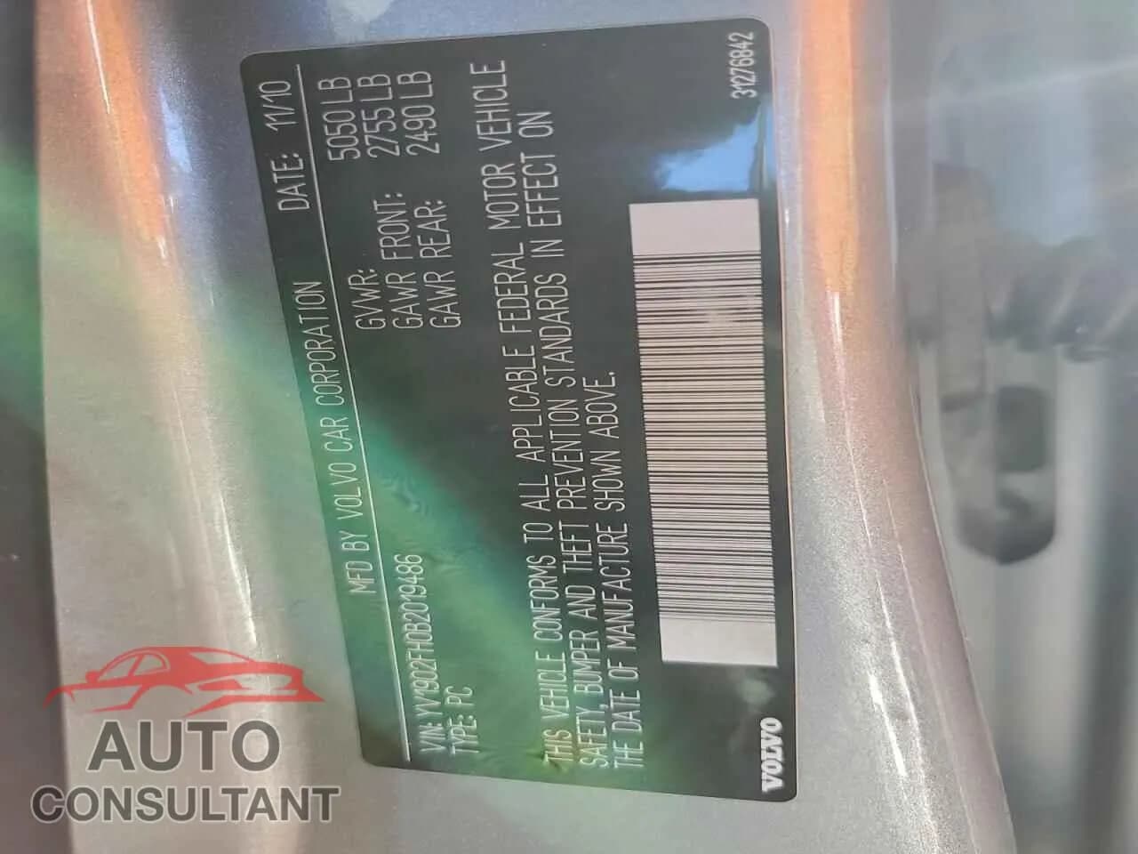 2011 VOLVO S60 Damaged VIN YV1902FH0B2019486 – photo 12 2011 VOLVO S60 Damaged VIN YV1902FH0B2019486 – photo 12