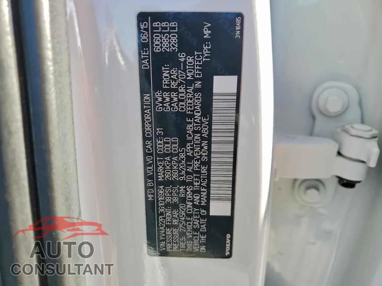 2016 VOLVO XC90 Damaged VIN YV4A22PL3G1016964 – photo 13 2016 VOLVO XC90 Damaged VIN YV4A22PL3G1016964 – photo 13