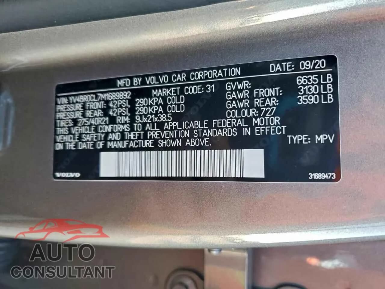 2021 VOLVO XC90 T8 RE Damaged VIN YV4BR0CL7M1689892 – photo 13 2021 VOLVO XC90 T8 RE Damaged VIN YV4BR0CL7M1689892 – photo 13