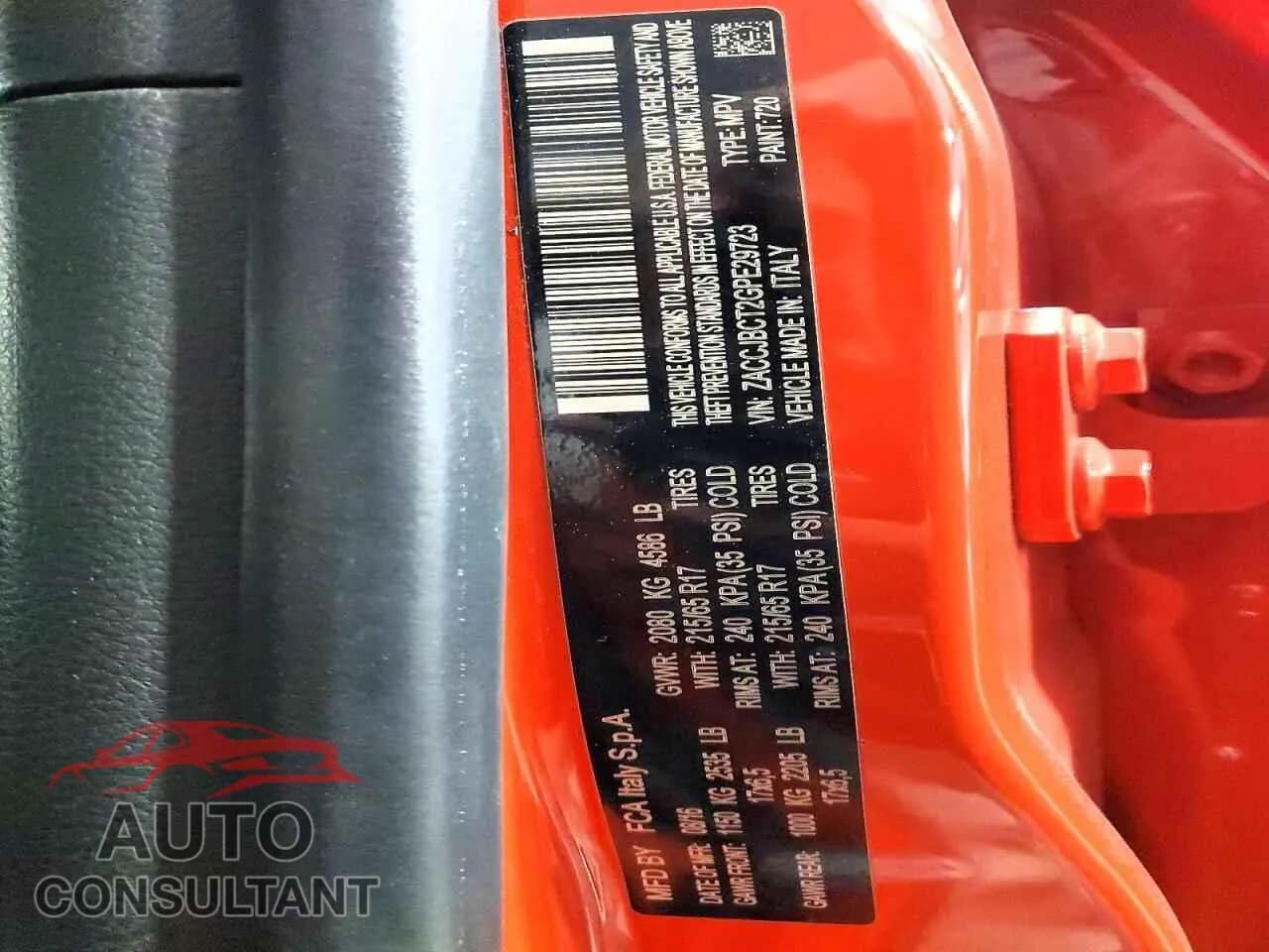 2016 JEEP RENEGADE Damaged VIN ZACCJBCT2GPE29723 – photo 12 2016 JEEP RENEGADE Damaged VIN ZACCJBCT2GPE29723 – photo 12