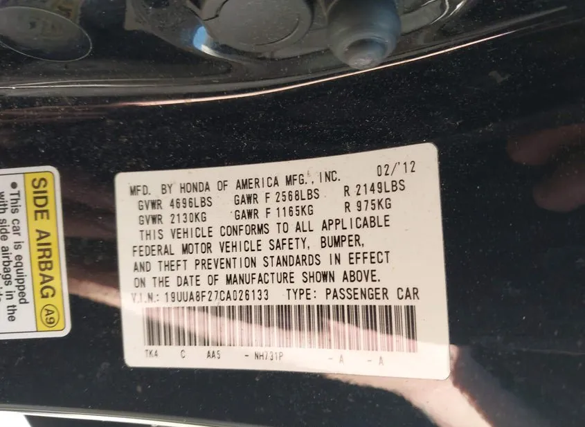 2012 ACURA TL Used VIN 19UUA8F27CA026133 – photo 13