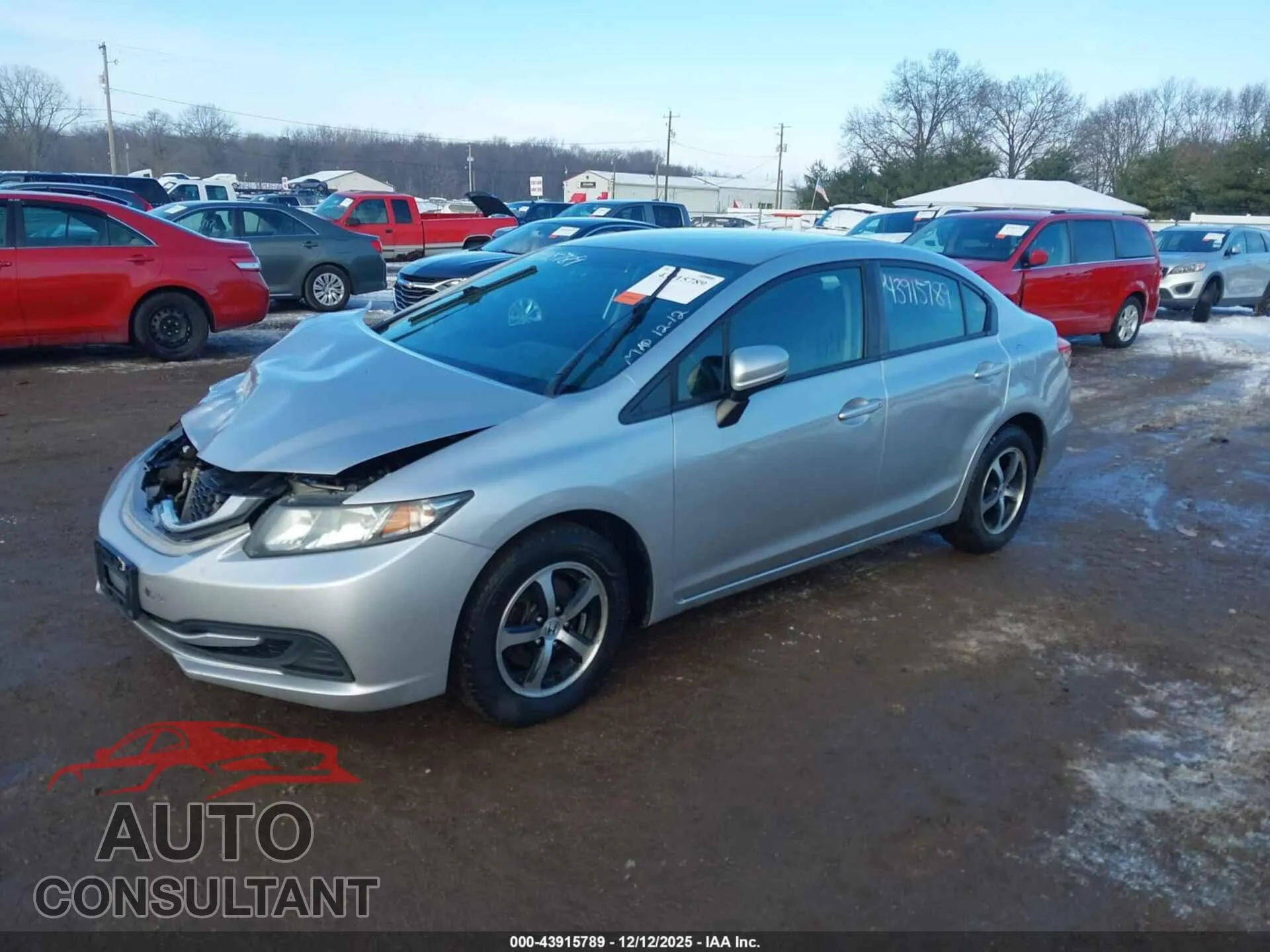 2015 HONDA CIVIC Damaged VIN 19XFB2F7XFE047119 – rear exterior
