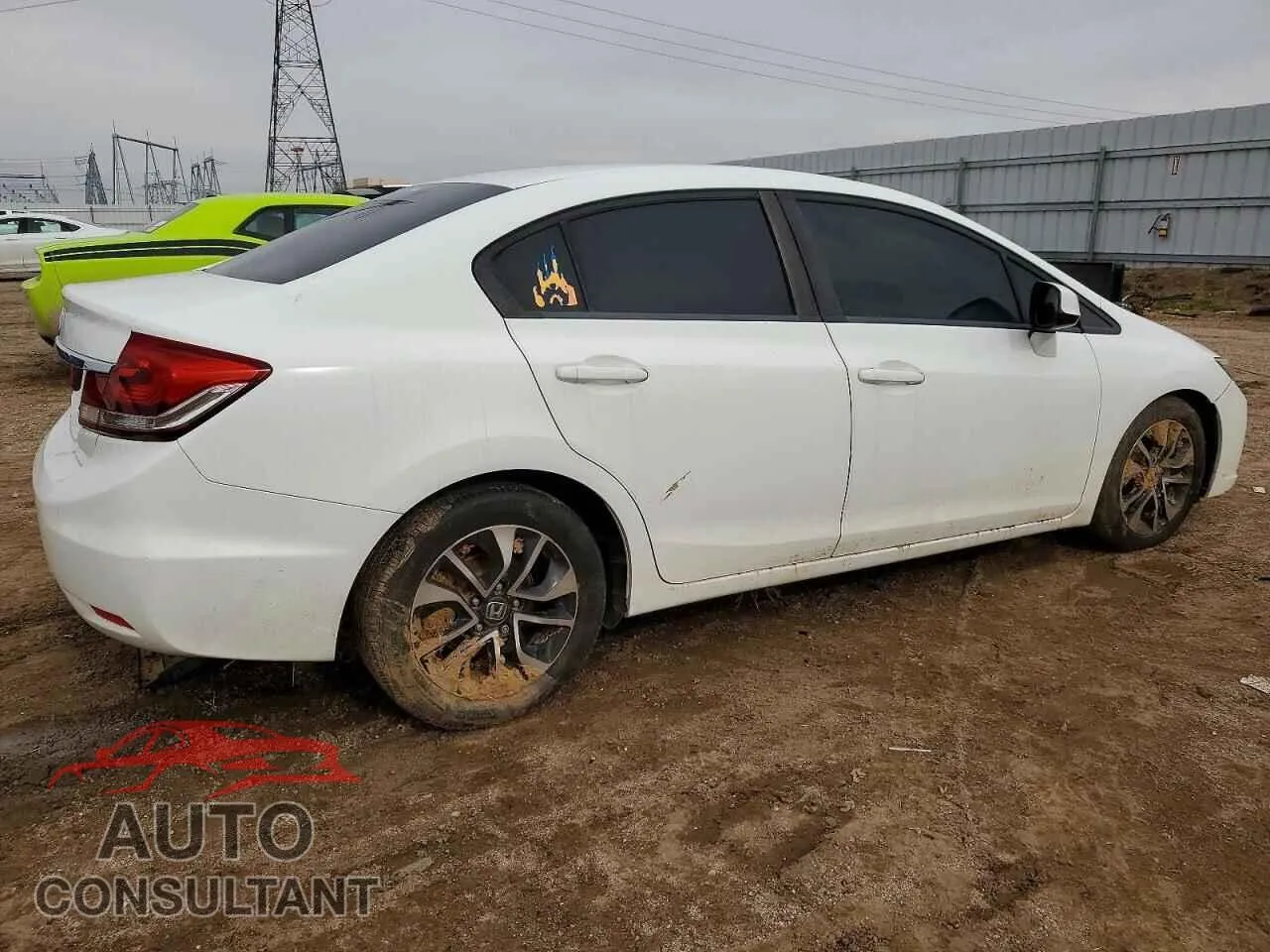 2013 HONDA CIVIC Damaged VIN 19XFB2F84DE282086 – side profile
