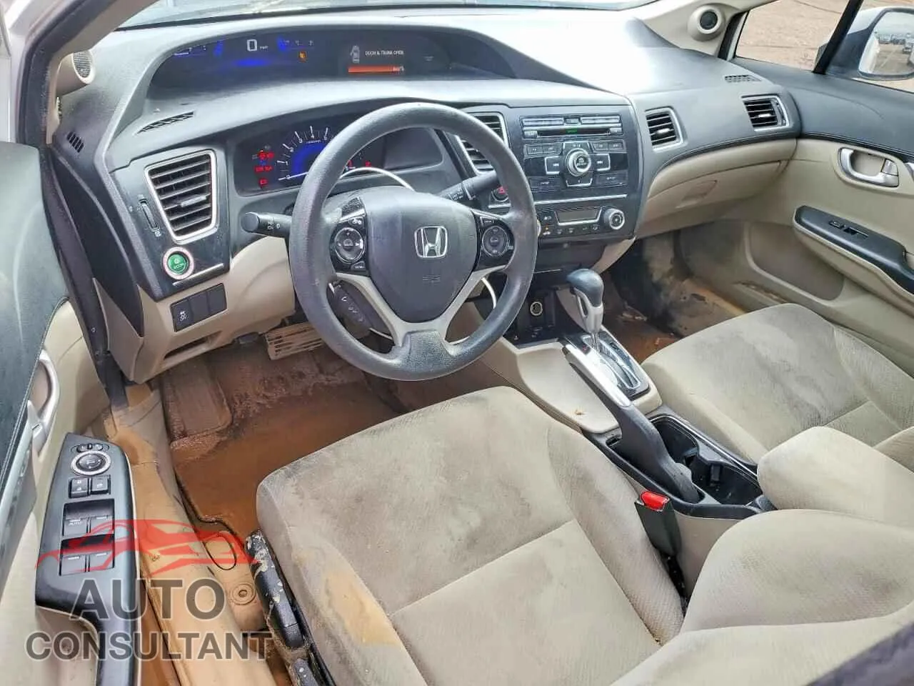 2013 HONDA CIVIC Damaged VIN 19XFB2F84DE282086 – undercarriage