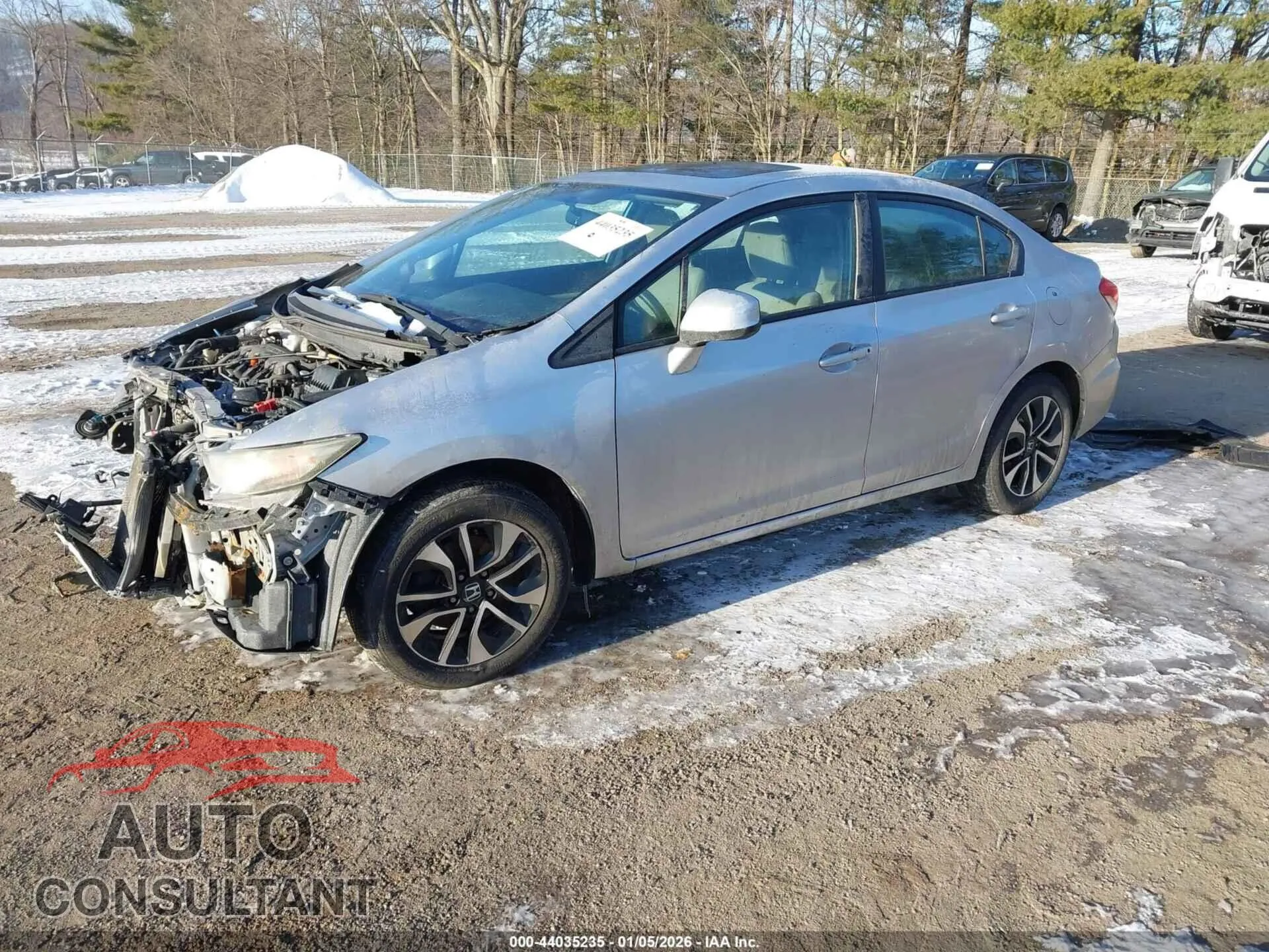 2013 HONDA CIVIC Damaged VIN 19XFB2F89DE023965 – rear exterior