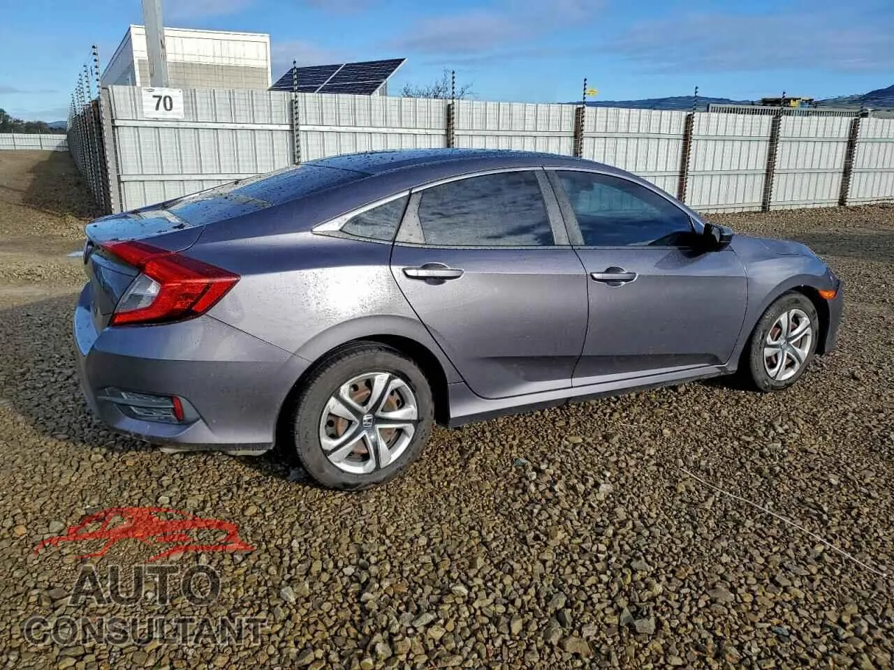 2016 HONDA CIVIC Damaged VIN 19XFC2F51GE215257 – side profile