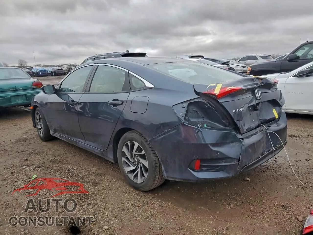 2016 HONDA CIVIC Damaged VIN 19XFC2F74GE041573 – rear exterior