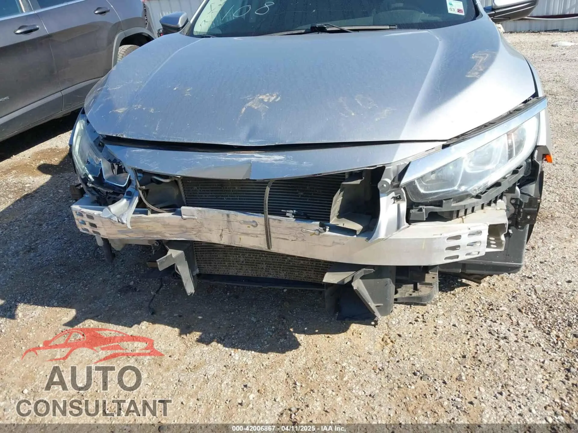 2016 HONDA CIVIC Damaged VIN 19XFC2F76GE005108 – engine bay