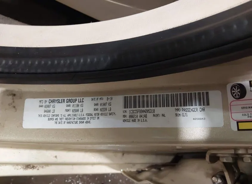 2010 CHRYSLER Sebring Used VIN 1C3CC5FB9AN205318 – photo 17