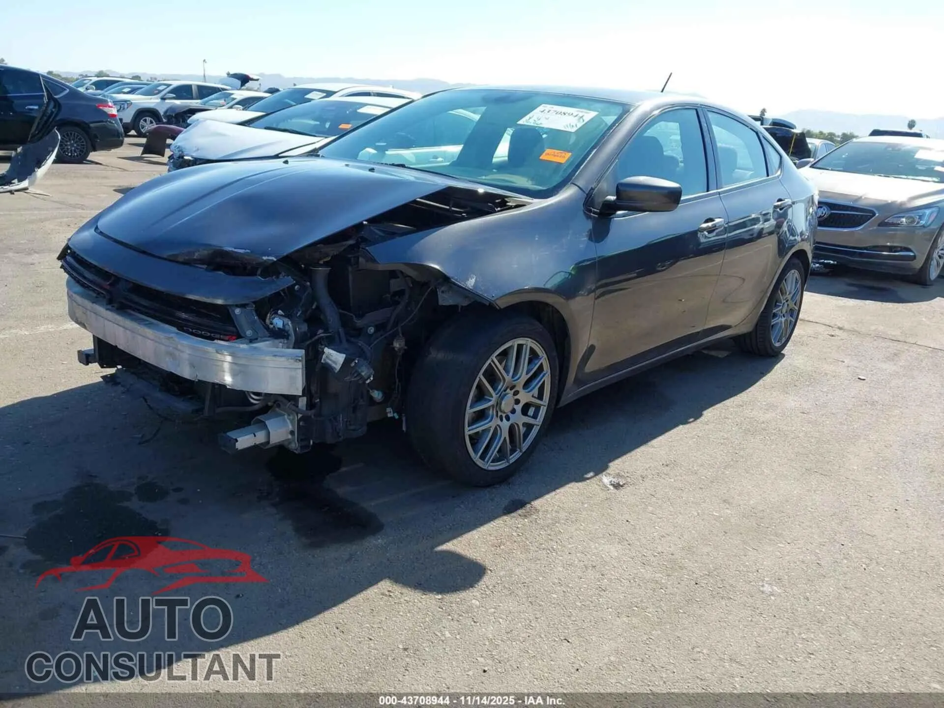 2014 DODGE DART Damaged VIN 1C3CDFBB5ED877672 – rear exterior