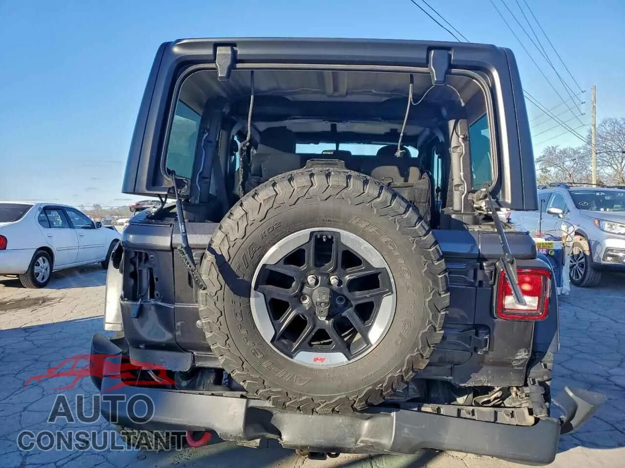 2020 JEEP WRANGLER Damaged VIN 1C4HJXCG2LW177166 – engine bay