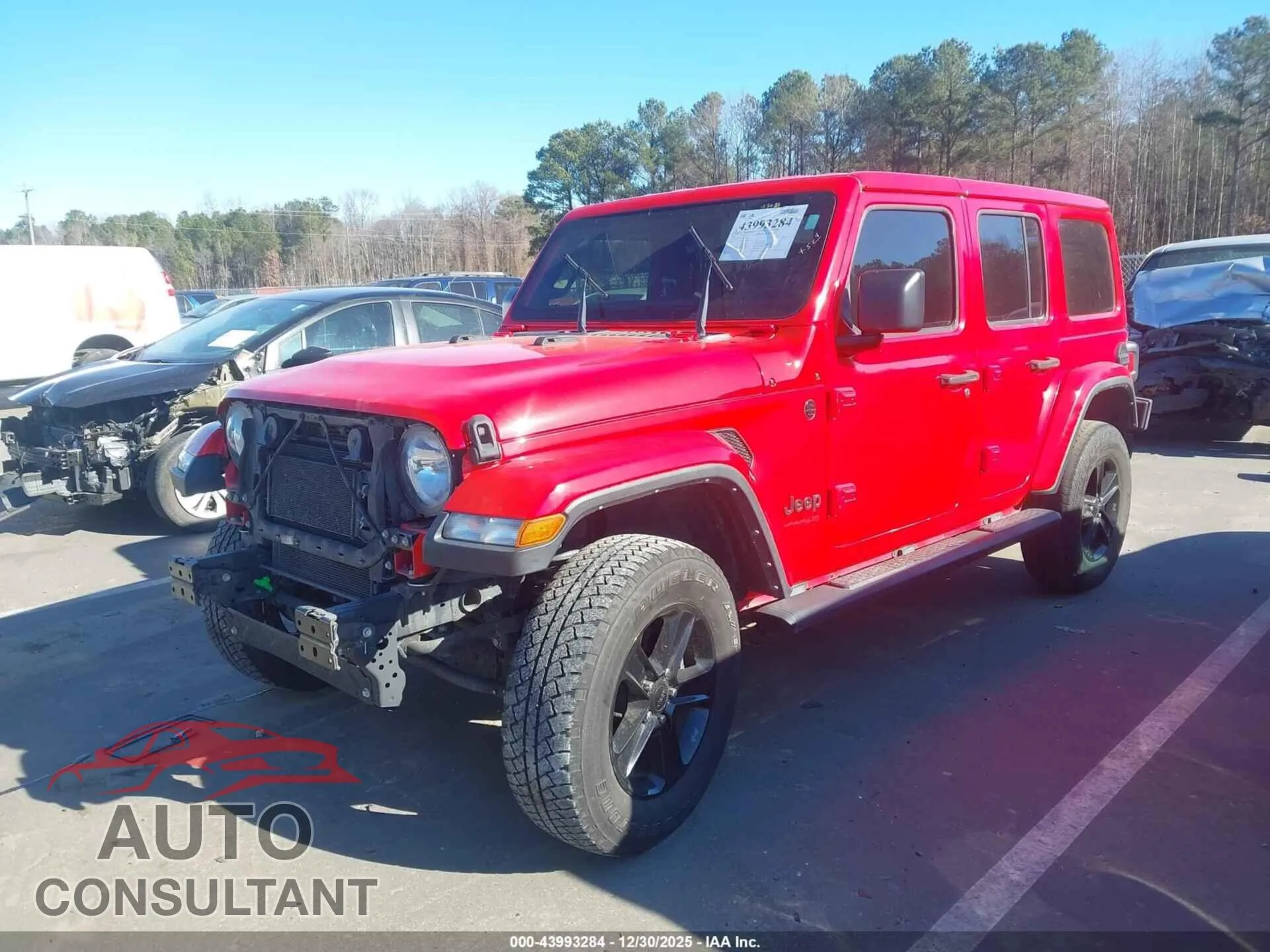 2021 JEEP WRANGLER UNLIMITED Damaged VIN 1C4HJXEG0MW739824 – rear exterior