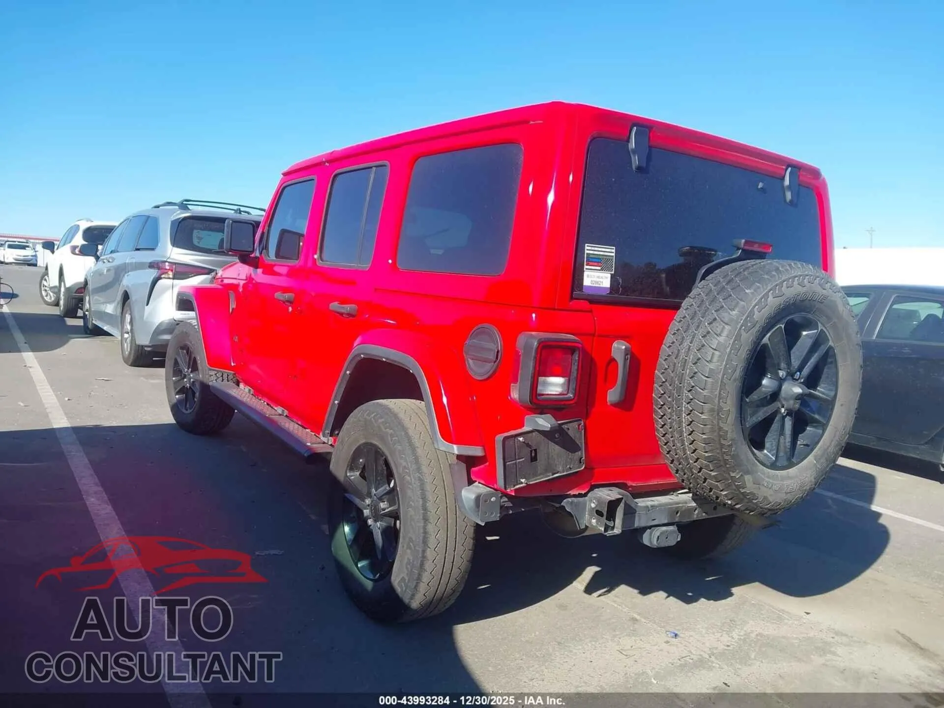 2021 JEEP WRANGLER UNLIMITED Damaged VIN 1C4HJXEG0MW739824 – side profile