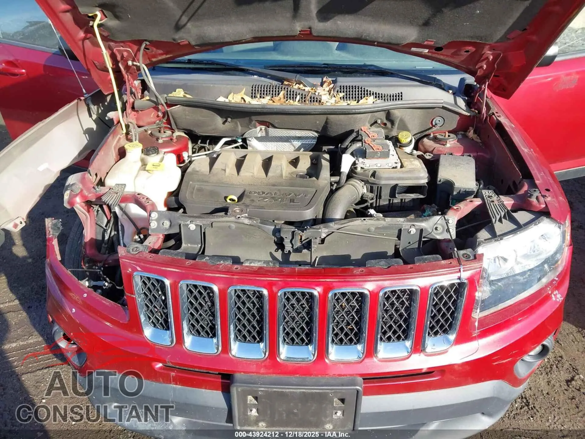 2017 JEEP COMPASS Damaged VIN 1C4NJDBB2HD144565 – odometer reading