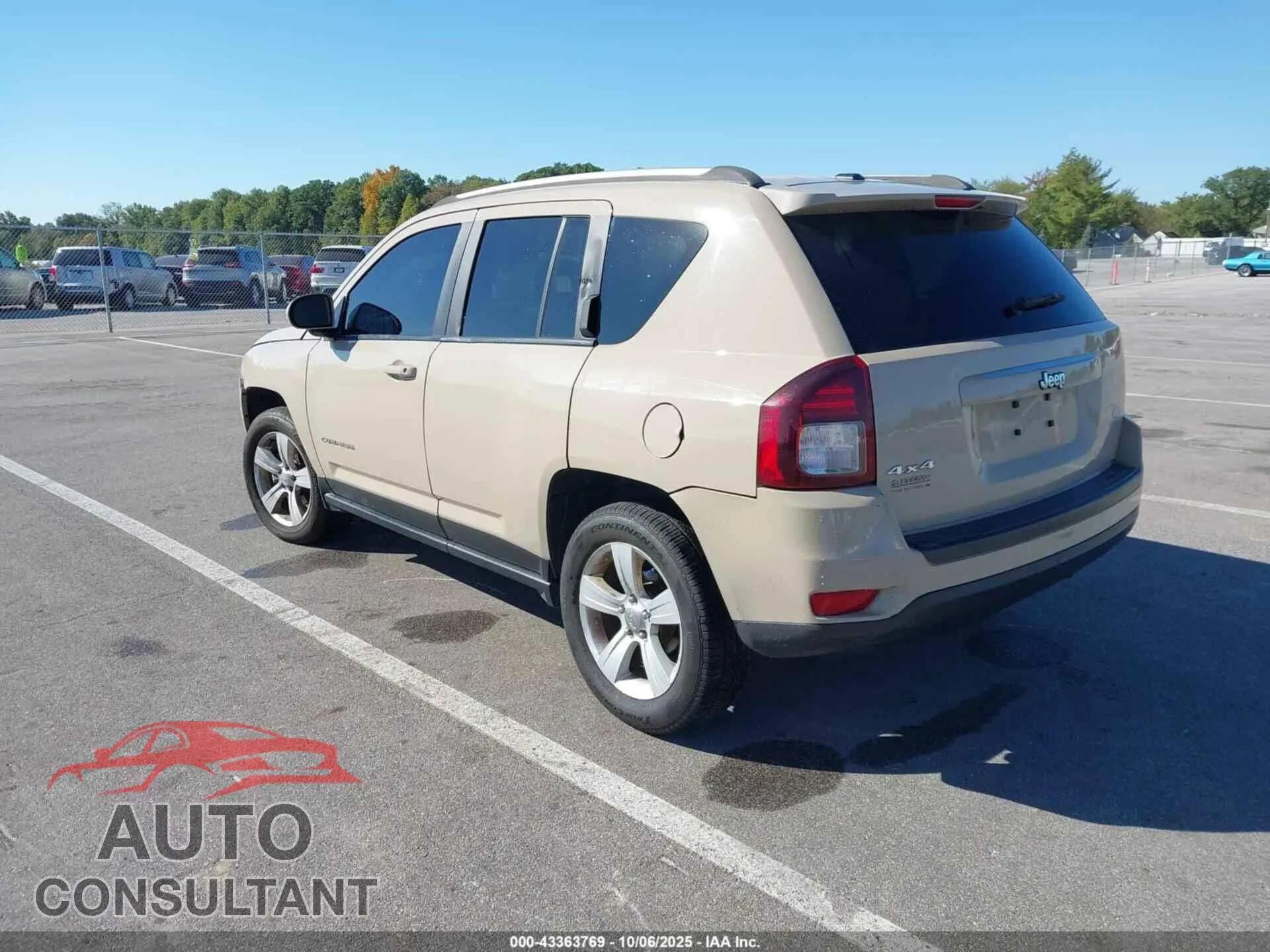 2017 JEEP COMPASS Damaged VIN 1C4NJDEB9HD144428 – side profile