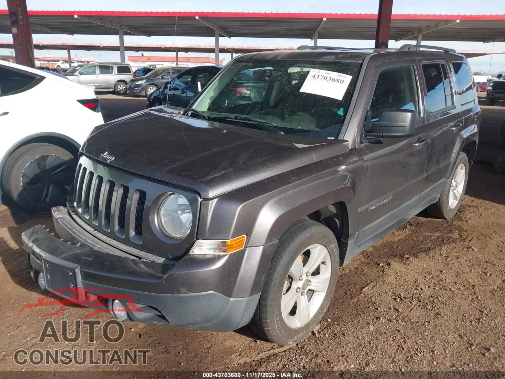 2016 JEEP PATRIOT Damaged VIN 1C4NJPFA2GD719586 – rear exterior