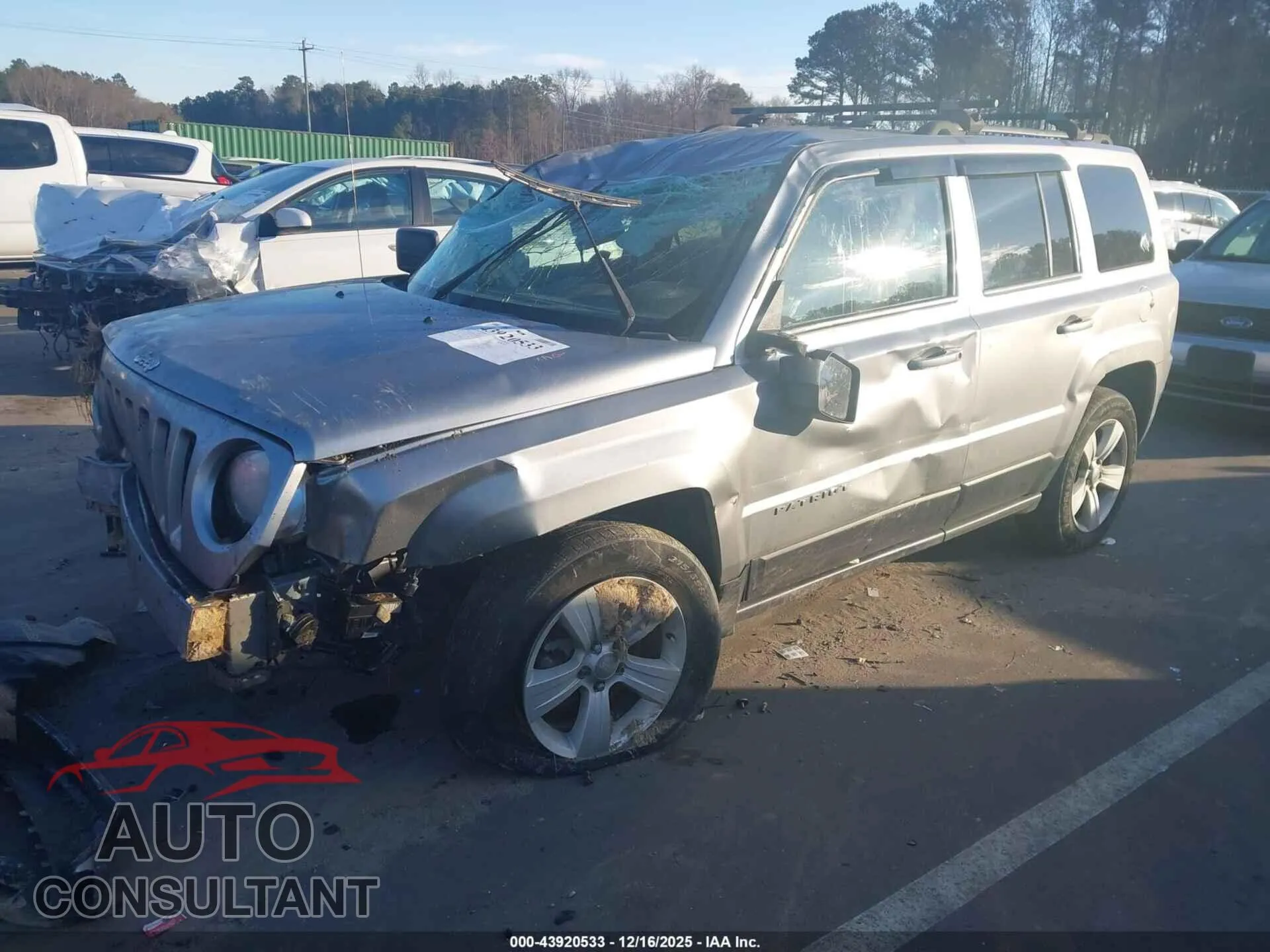 2016 JEEP PATRIOT Damaged VIN 1C4NJPFB9GD738323 – rear exterior