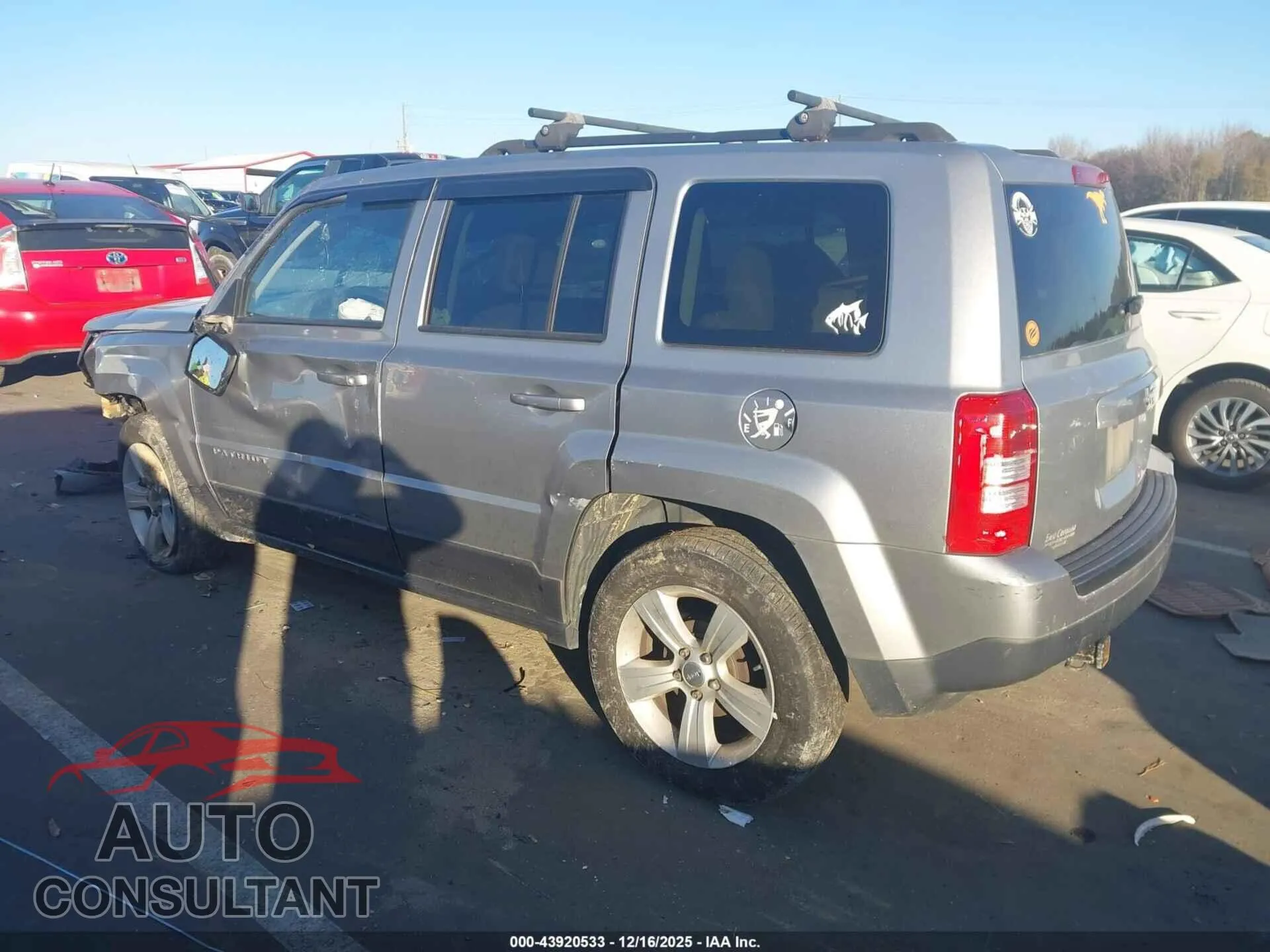 2016 JEEP PATRIOT Damaged VIN 1C4NJPFB9GD738323 – side profile