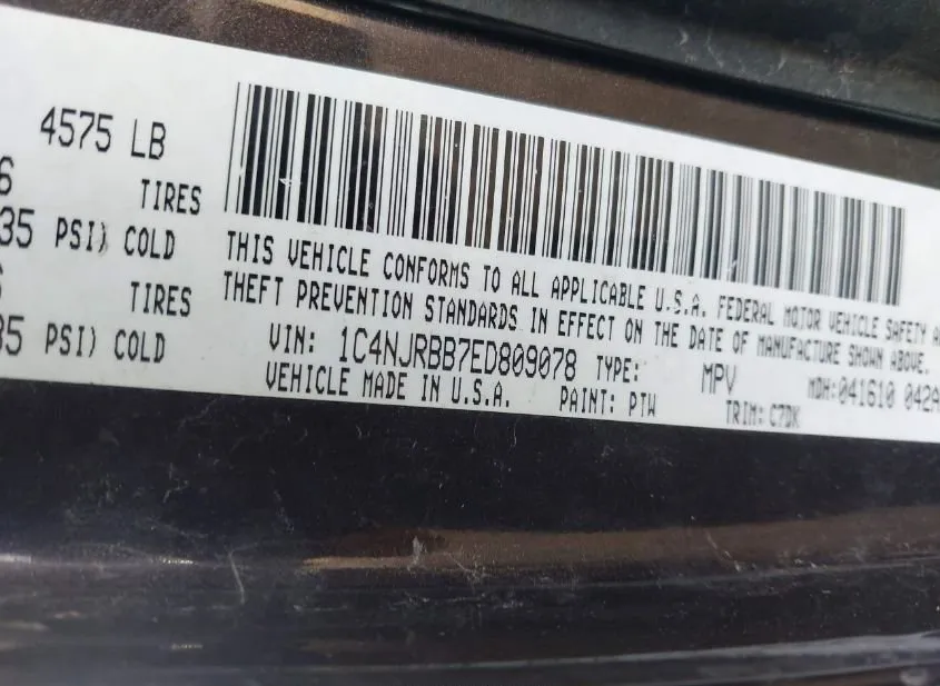 2014 JEEP Patriot Used VIN 1C4NJRBB7ED809078 – exterior detail