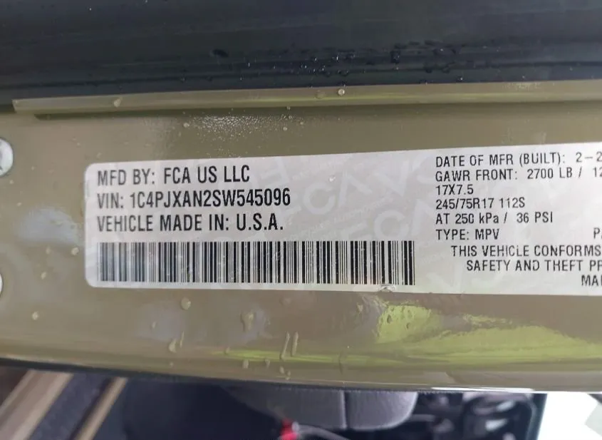 2025 JEEP Wrangler Used VIN 1C4PJXAN2SW545096 – photo 12