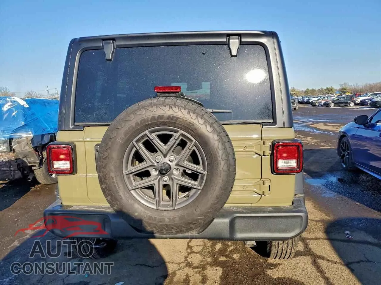 2025 JEEP WRANGLER Damaged VIN 1C4PJXDG7SW543535 – engine bay