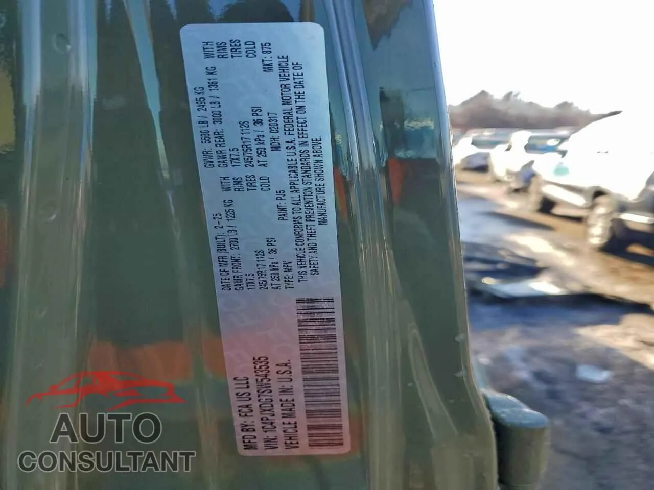 2025 JEEP WRANGLER Damaged VIN 1C4PJXDG7SW543535 – photo 13