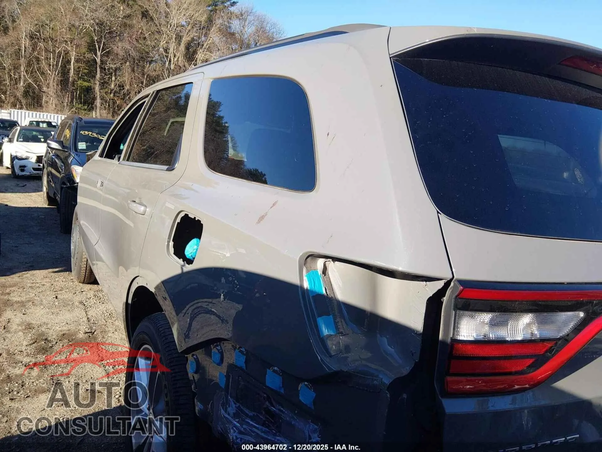 2021 DODGE DURANGO Damaged VIN 1C4RDJDG7MC831797 – side profile