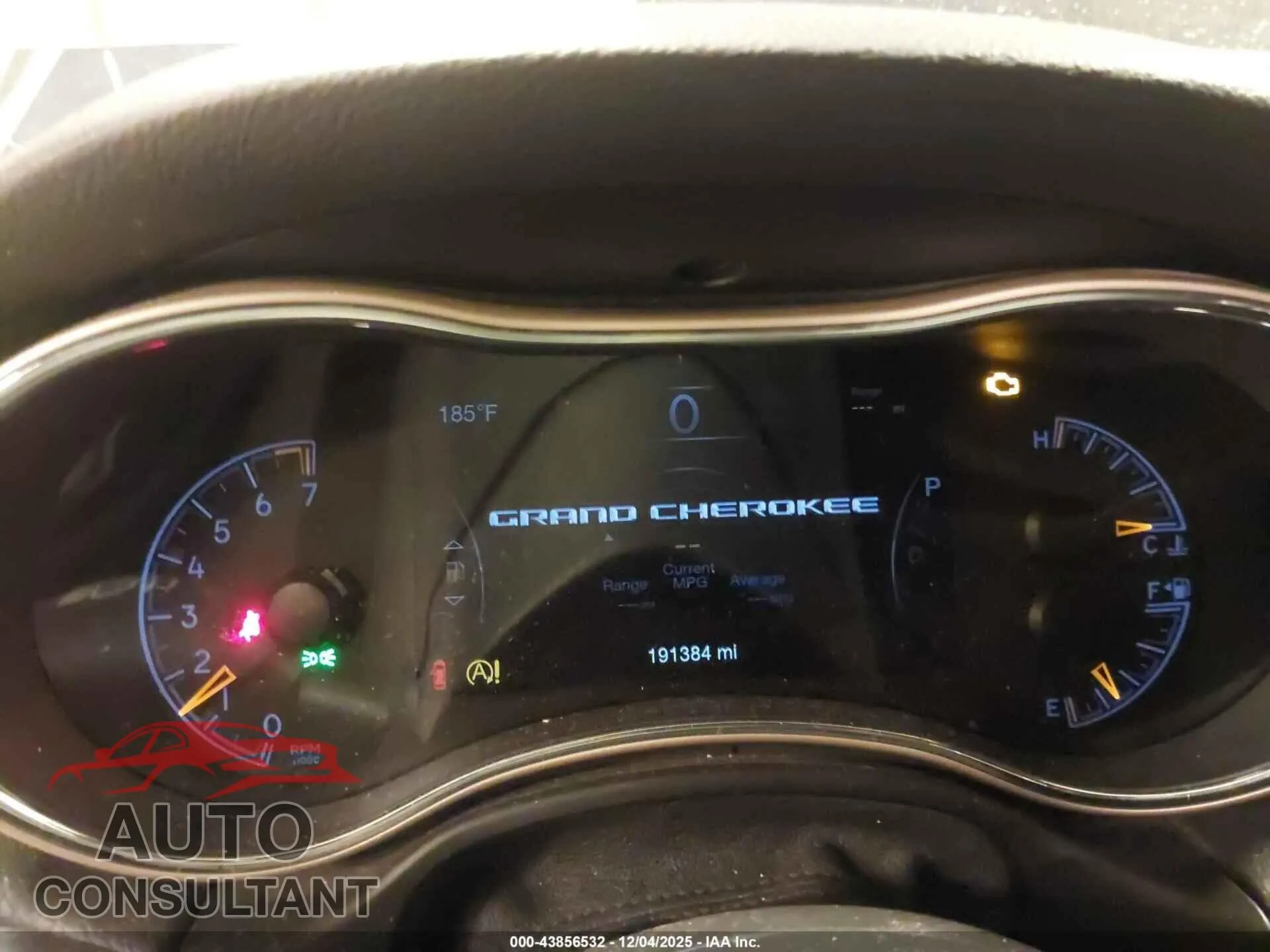 2017 JEEP GRAND CHEROKEE Damaged VIN 1C4RJFBG0HC891600 – exterior detail