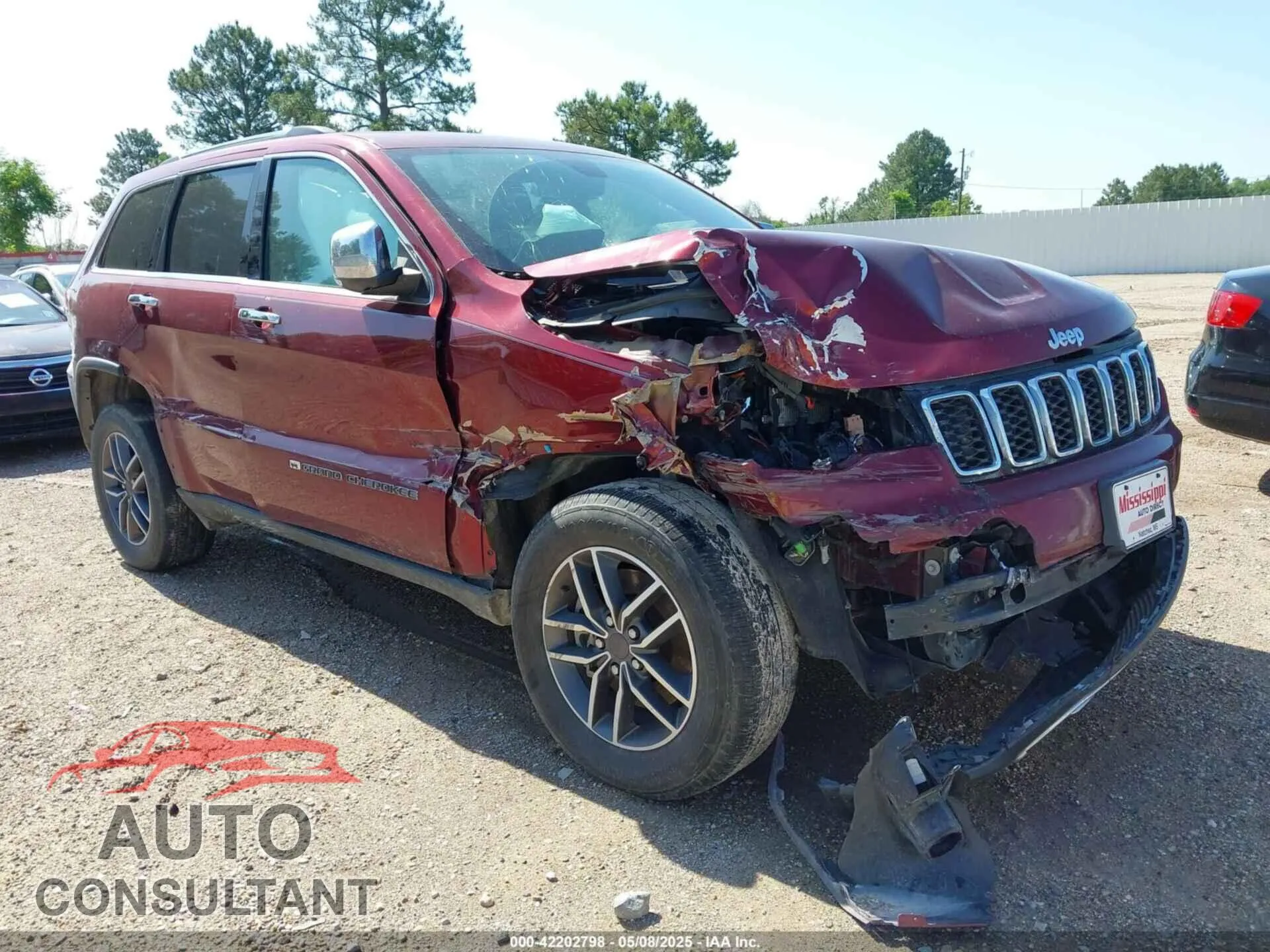 2022 JEEP GRAND CHEROKEE WK Damaged VIN 1C4RJFBG7NC167320 – engine bay