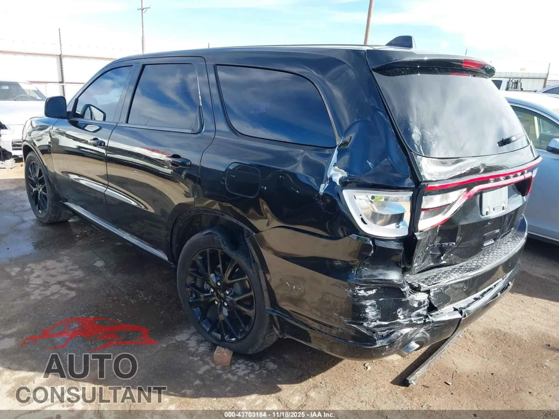 2015 DODGE DURANGO Damaged VIN 1C4SDHCT9FC869771 – side profile