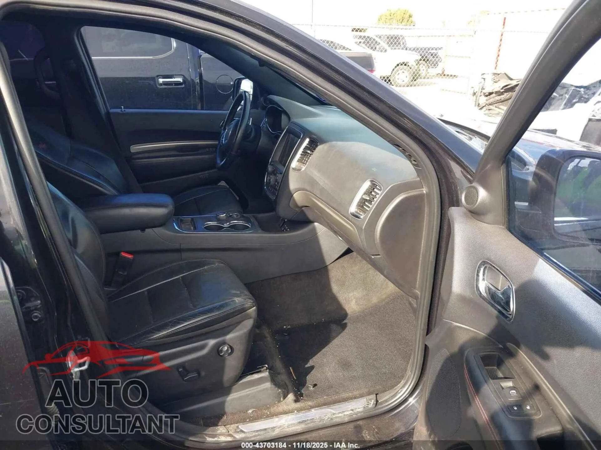 2015 DODGE DURANGO Damaged VIN 1C4SDHCT9FC869771 – interior seats