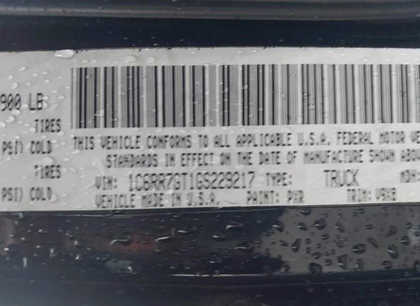 2016 RAM 1500 Used VIN 1C6RR7GT1GS229217 – dashboard