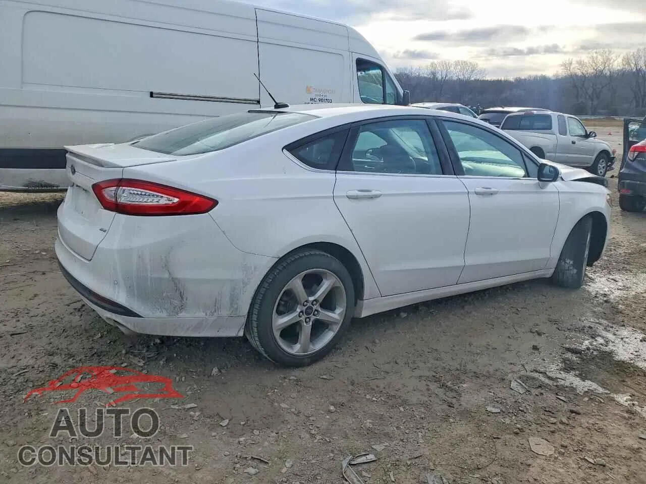 2014 FORD FUSION Damaged VIN 1FA6P0H72E5374035 – side profile