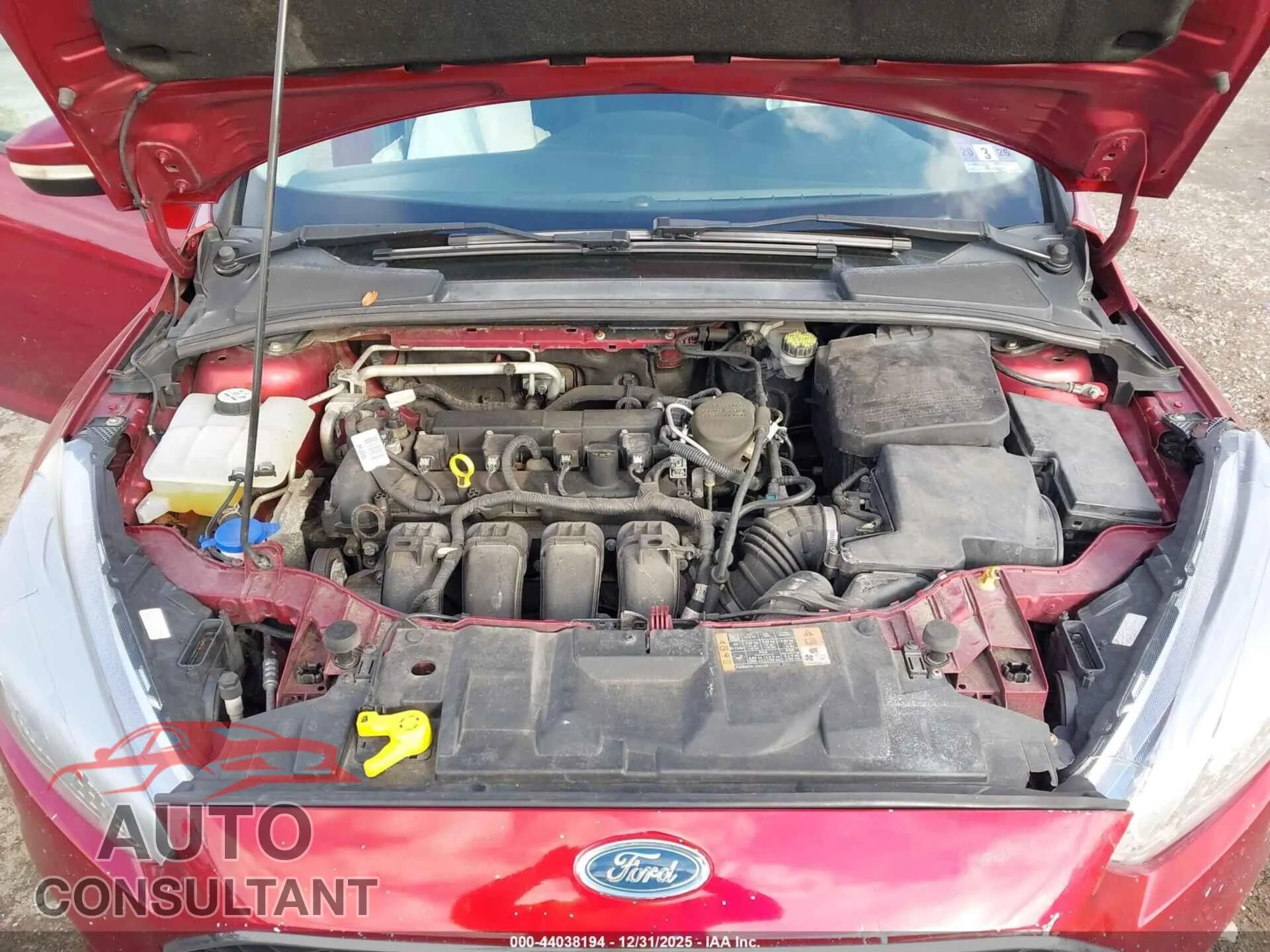 2016 FORD FOCUS Damaged VIN 1FADP3F20GL251025 – odometer reading