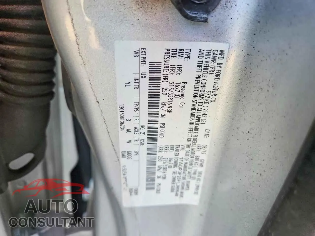 2015 FORD FOCUS Damaged VIN 1FADP3F25FL365648 – photo 12