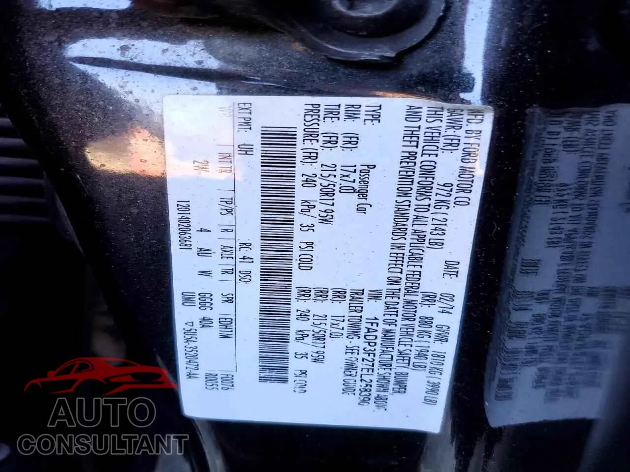 2014 FORD FOCUS Damaged VIN 1FADP3F27EL258390 – photo 12