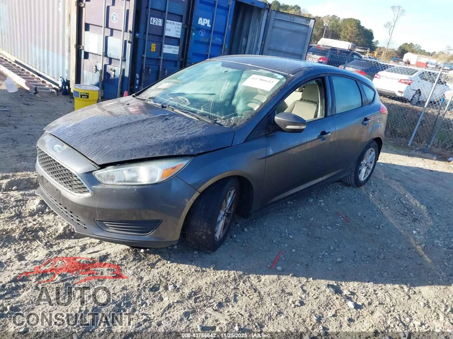 2015 FORD FOCUS Damaged VIN 1FADP3K20FL208907 – rear exterior 2015 FORD FOCUS Damaged VIN 1FADP3K20FL208907 – rear exterior