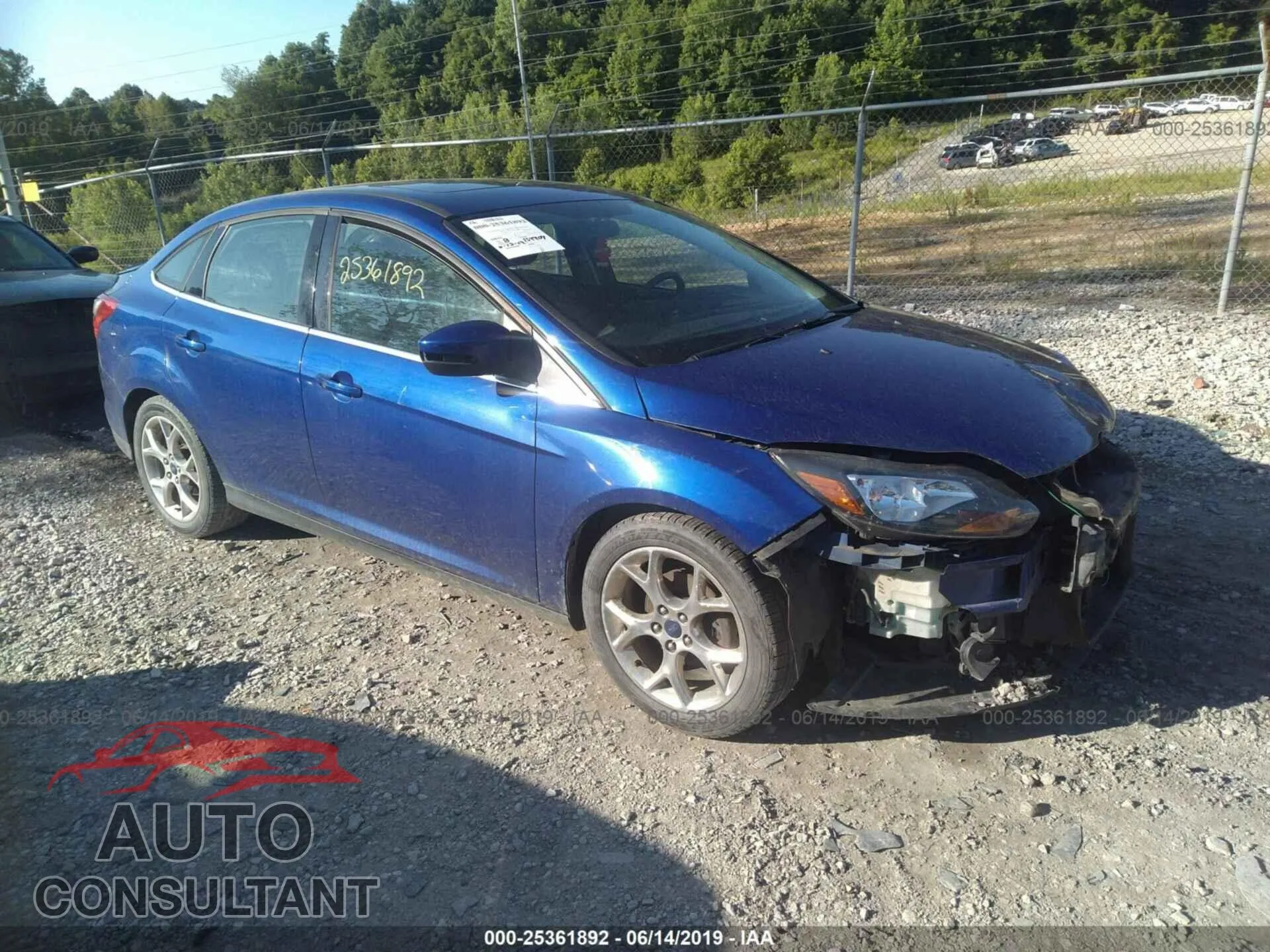 2012 FORD FOCUS VIN 1FAHP3J25CL427862
