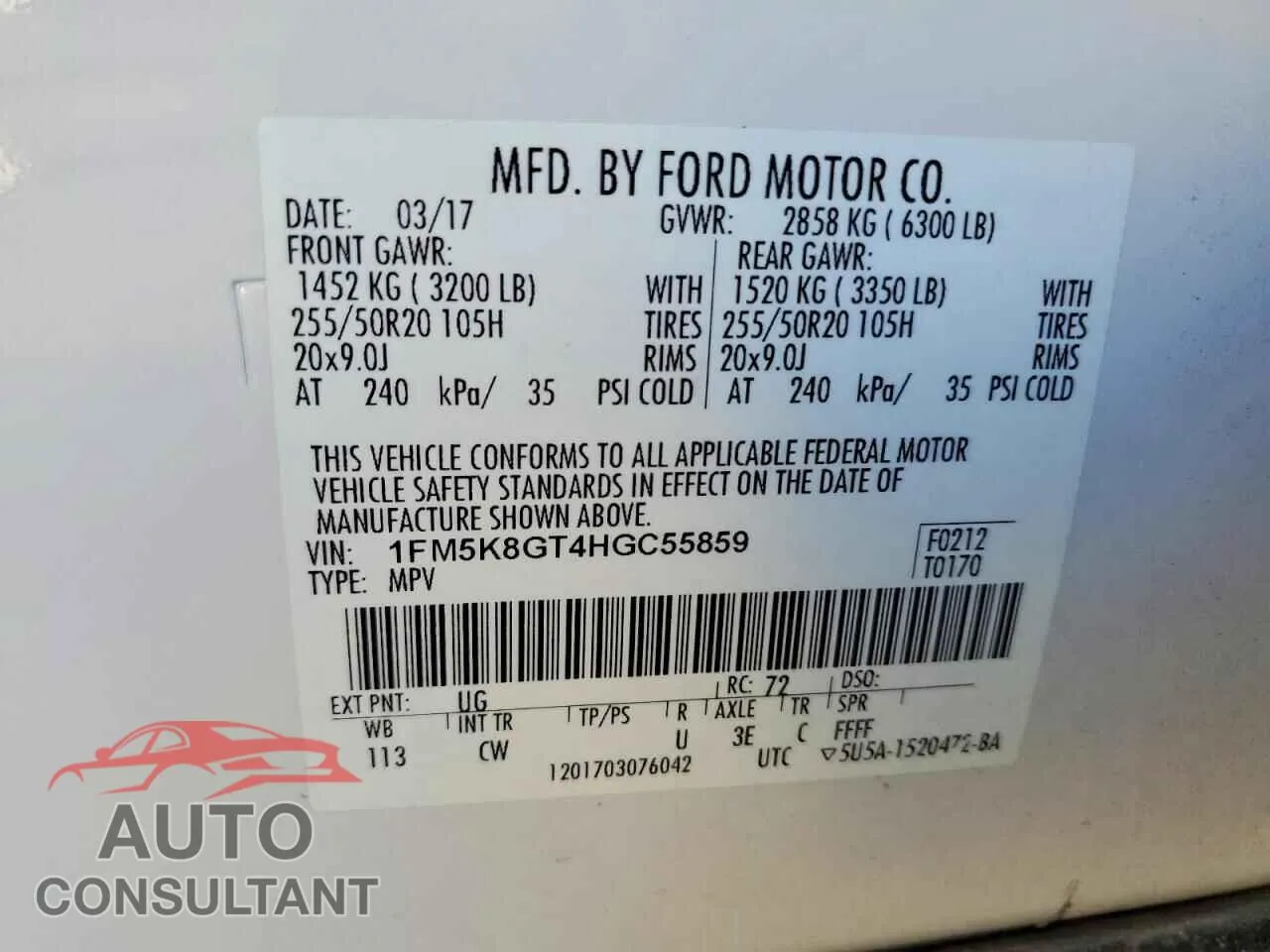 2017 FORD EXPLORER Damaged VIN 1FM5K8GT4HGC55859 – photo 13