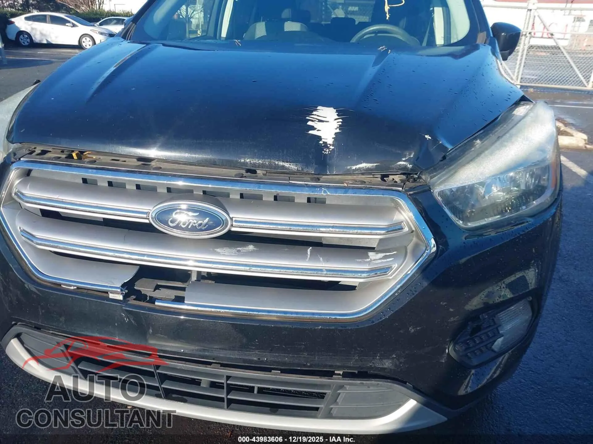2017 FORD ESCAPE Damaged VIN 1FMCU0GD5HUA75092 – engine bay