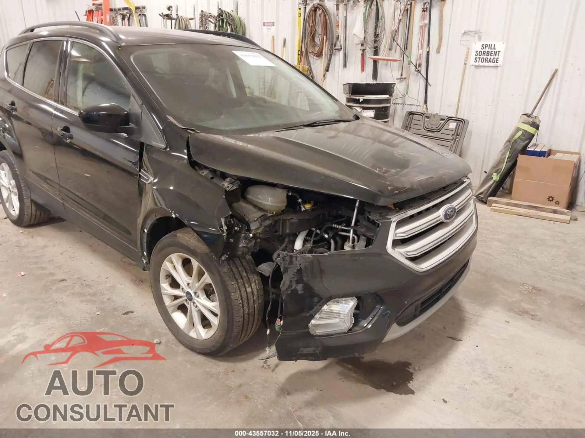 2018 FORD ESCAPE Damaged VIN 1FMCU9HD8JUA96527 – engine bay