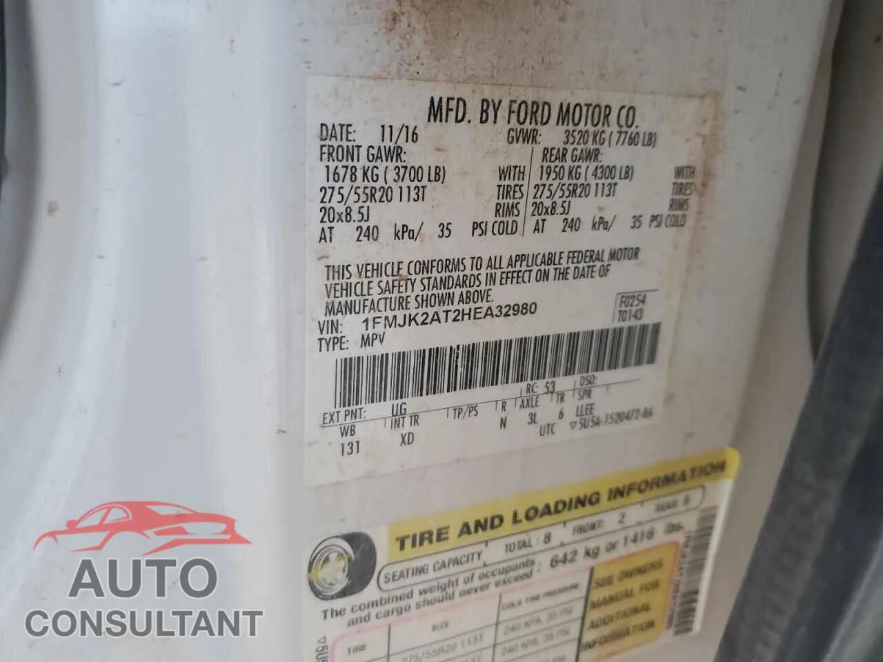 2017 FORD EXPEDITION Damaged VIN 1FMJK2AT2HEA32980 – photo 13