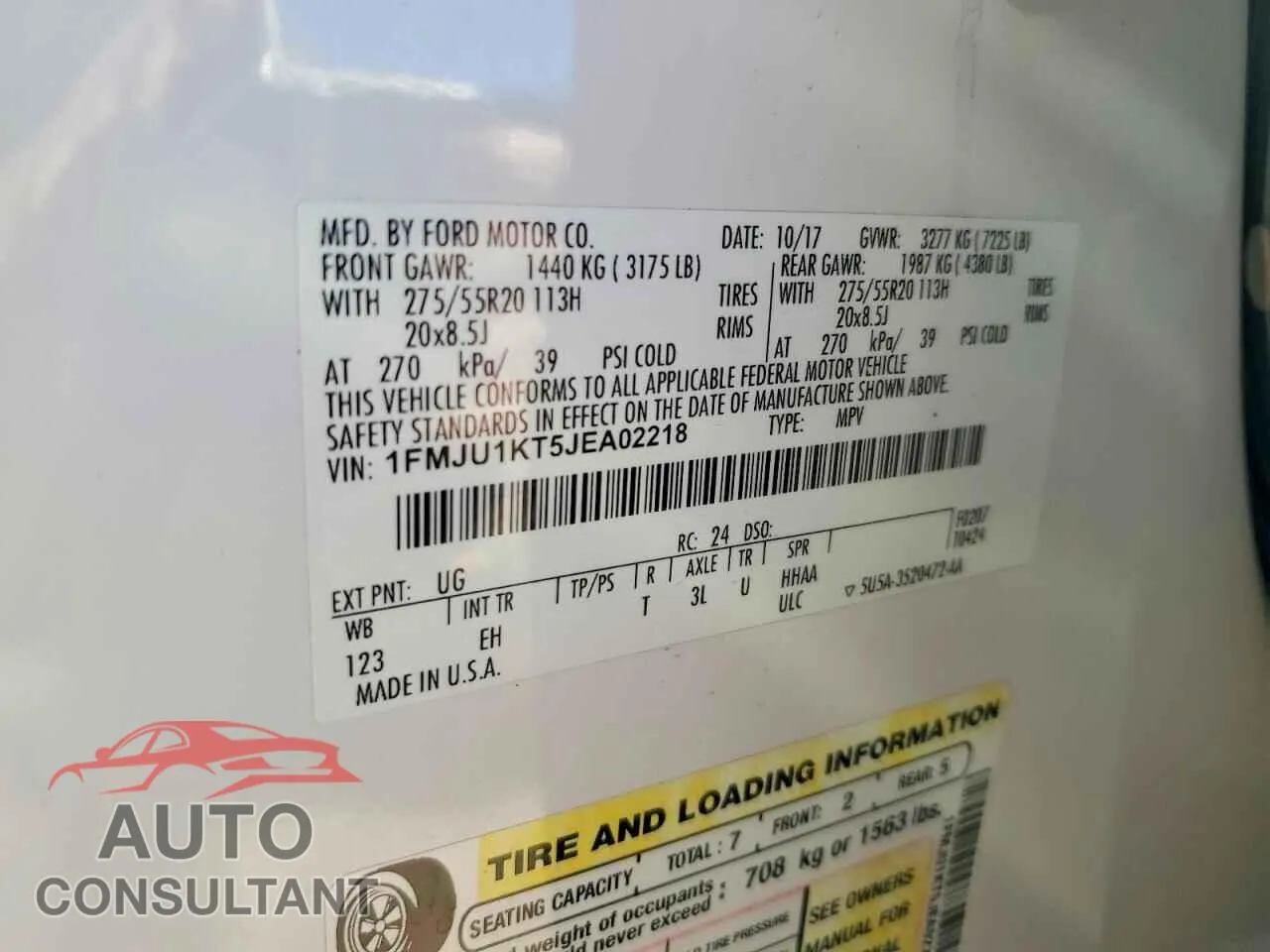 2018 FORD EXPEDITION Damaged VIN 1FMJU1KT5JEA02218 – photo 14