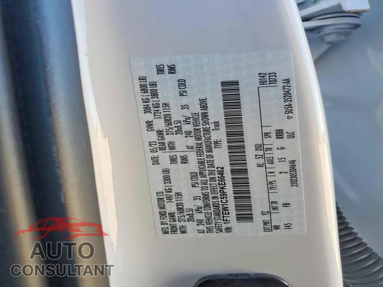 2023 FORD F-150 Damaged VIN 1FTEW1C59PKE66462 – photo 12